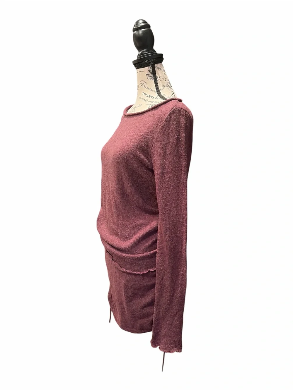 Free People Beach Cabo Sweater Skirt Set S Chocolate Brown Merlot Ruched Boho